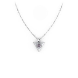 Triangle Pendant with Gemstone in 925 Sterling Silver with Alexandrite
