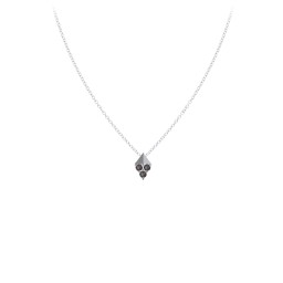 Diamond Shape Pendant with Gemstones in 925 Sterling Silver with Smokey Quartz