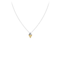 Diamond Shape Pendant with Gemstones in 925 Sterling Silver with Citrine