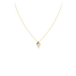 Diamond Shape Pendant with Gemstones in 10K Solid Yellow Gold