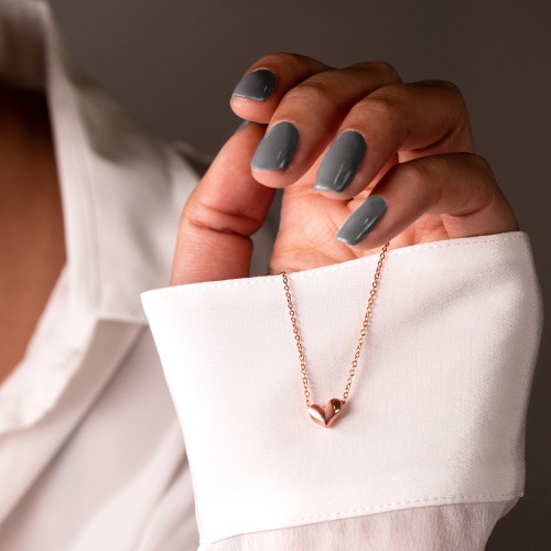 Puffed Heart Pendant – Sterling Silver