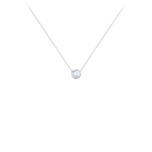 Solitaire 2mm Round Gemstone Pendant