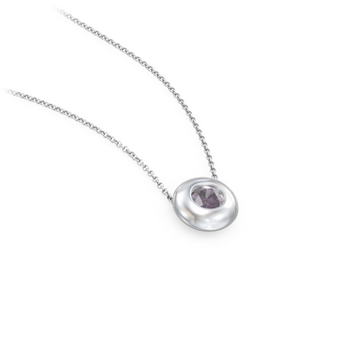 Solitaire 4mm Round Gemstone Pendant