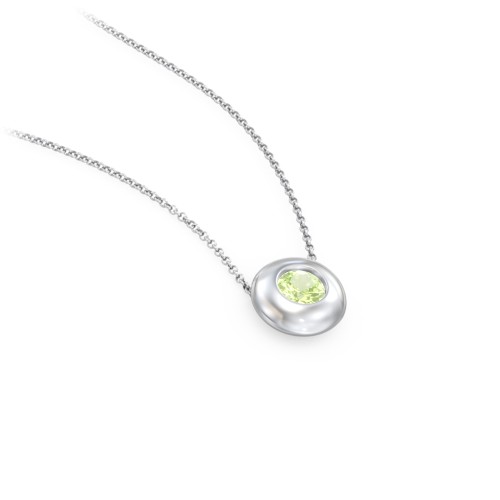 Solitaire 4mm Round Gemstone Pendant