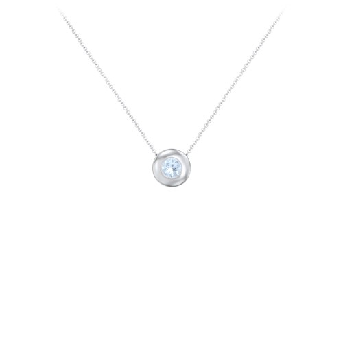 Solitaire 4mm Round Gemstone Pendant