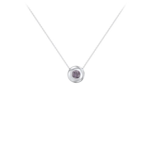 Solitaire 4mm Round Gemstone Pendant