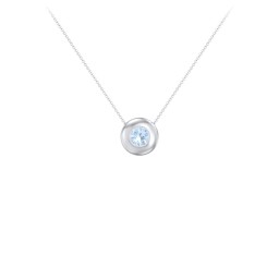 Solitaire 5mm Round Gemstone Pendant