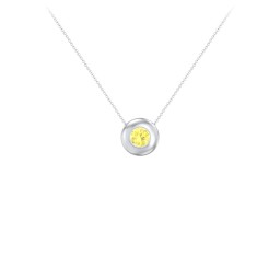 Solitaire 5mm Round Gemstone Pendant
