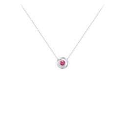 Solitaire 3mm Round Gemstone Pendant