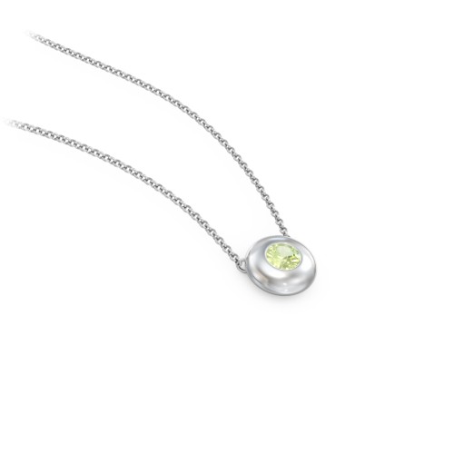 Solitaire 3mm Round Gemstone Pendant