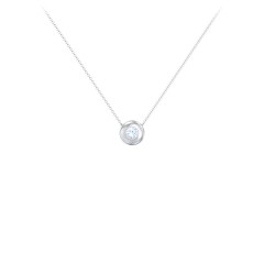 Solitaire 3mm Round Gemstone Pendant – Sterling Silver with Ruby