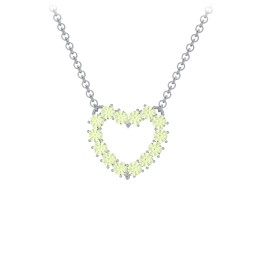 Dual Birthstone Heart Pendant