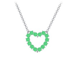 Dual Birthstone Heart Pendant