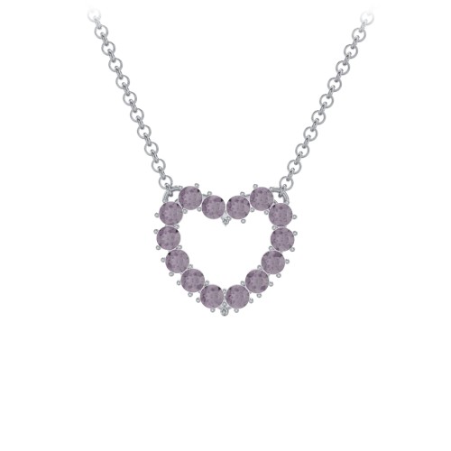Dual Birthstone Heart Pendant