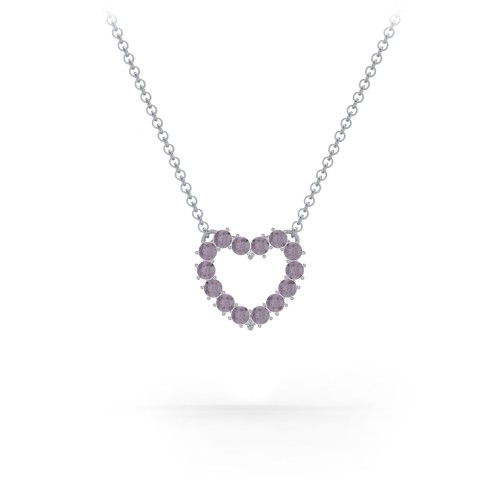 Dual Birthstone Heart Pendant