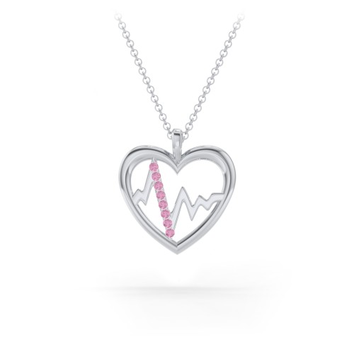 Heartbeat Pendant with Accents