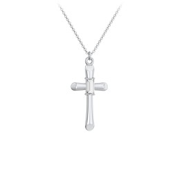 Mini Cross with Baguette Birthstone