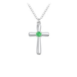 Mini Cross with Birthstone
