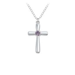Mini Cross with Birthstone