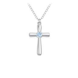 Mini Cross with Birthstone