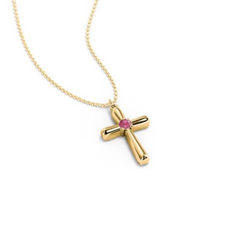 Mini Cross with Birthstone