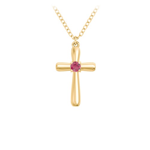 Mini Cross with Birthstone