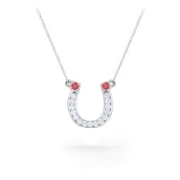 Horseshoe Pendant with Gemstones