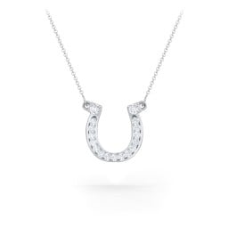 Horseshoe Pendant with Gemstones