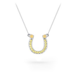 Horseshoe Pendant with Gemstones