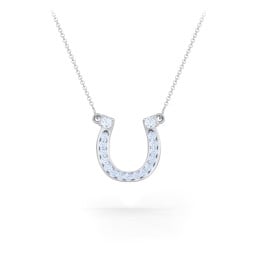 Horseshoe Pendant with Gemstones