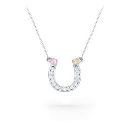 Horseshoe Pendant with Gemstones