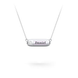 Mini Capsule Pendant with Birthstone