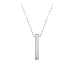 Multi Vertical 3D Bar Pendant with Engravings in 925 Sterling Silver
