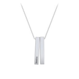 Multi Vertical 3D Bar Pendant with Engravings