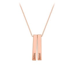 Multi Vertical 3D Bar Pendant with Engravings