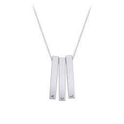 Multi Vertical 3D Bar Pendant with Engravings