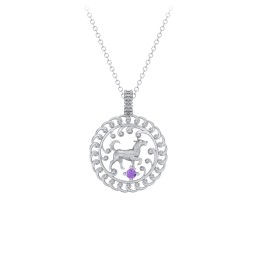 Year of the Dog Chinese Zodiac Medallion Necklace