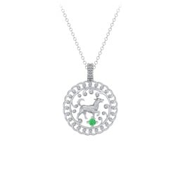 Year of the Dog Chinese Zodiac Medallion Necklace