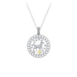 Year of the Dog Chinese Zodiac Medallion Necklace