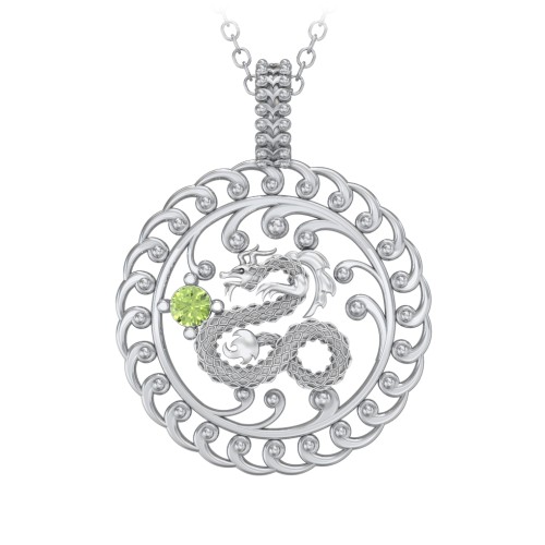 Year of the Dragon Chinese Zodiac Medallion Necklace