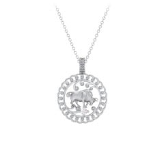 Year of the Ox Chinese Zodiac Medallion Necklace