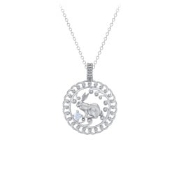 Year of the Rabbit Chinese Zodiac Medallion Necklace