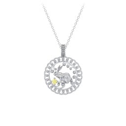 Year of the Rabbit Chinese Zodiac Medallion Necklace