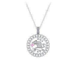 Year of the Rat Chinese Zodiac Medallion Necklace