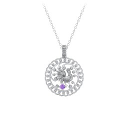 Year of the Rooster Chinese Zodiac Medallion Necklace