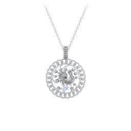 Year of the Rooster Chinese Zodiac Medallion Necklace