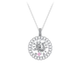 Year of the Rooster Chinese Zodiac Medallion Necklace