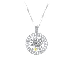 Year of the Rooster Chinese Zodiac Medallion Necklace
