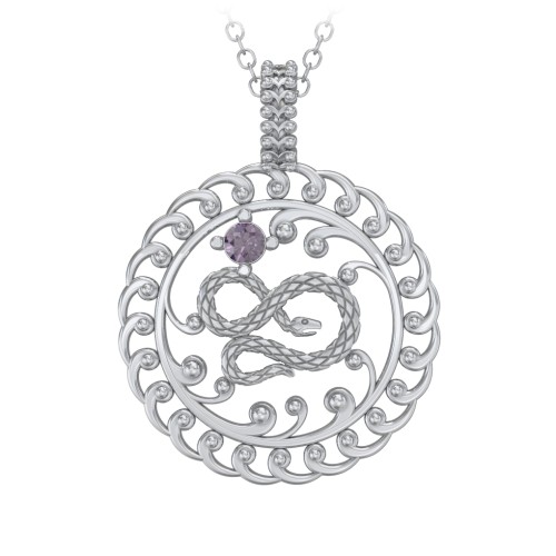 Year of the Snake Chinese Zodiac Medallion Necklace