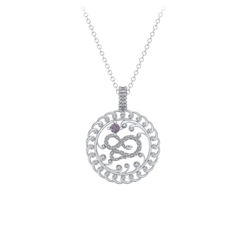 Year of the Snake Chinese Zodiac Medallion Necklace